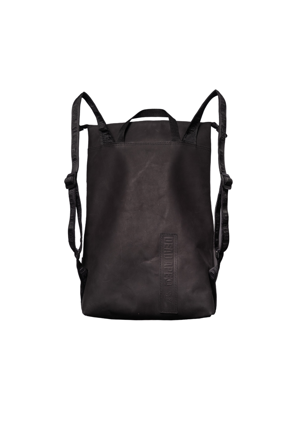 Responsible Streetfashion // Rucksack aus geschliffenem Leder mit 15" Laptop Fach und geprägtem DEAD APE Icon Patch – Spende 10% zur Rettung der Orang-Utans. // Backpack made from polished leather with a compartment for 15" Laptops and embossed DEAD APE icon patch – donate 10% to safe the orangutans.